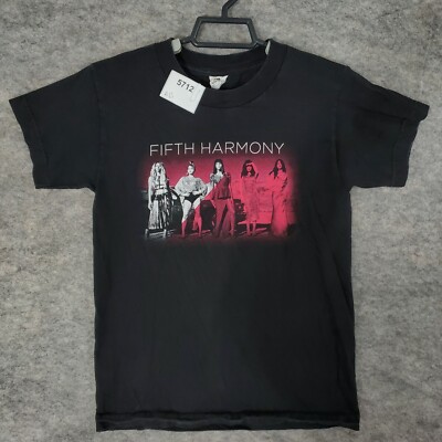 Fifth Harmony Band T-Shirt Youth Medium Black Summer Tour 2016 Members Graphic