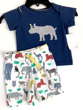 Mini Boden Shortie PJs Jungle Animal Design 3-6 M Retail 40 Price 29.50 NWT