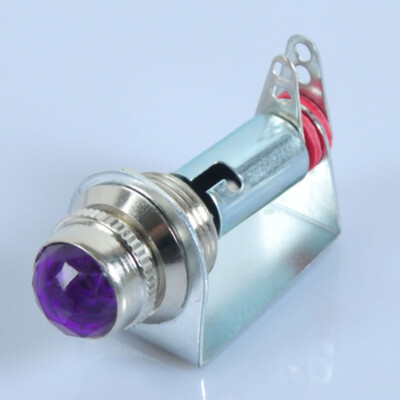 1pc Guitar Amp Jewel Lamp Indicator Amplifier for pilot Light Purple Metal