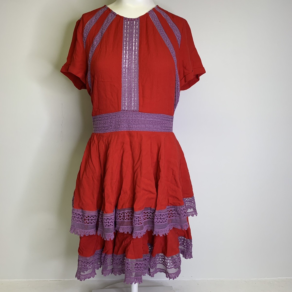 maje short ruffled dress Short ruffled dress Yellow / Orange For Women