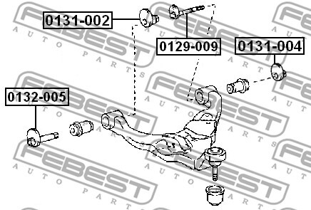 0131-002 FEBEST Caster Shim, axle beam for LEXUS,TOYOTA,TOYOTA (FAW)