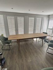 Oak veneer Table 90 X 268 Cm (or 190cm Not Extended. With bench For 3. 