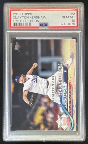 2018 Topps Limited #2 Clayton Kershaw PSA 10