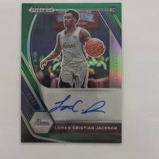 Panini 2021 Prizm Draft Picks Green Prizm Loren Cristian Jackson RC Auto