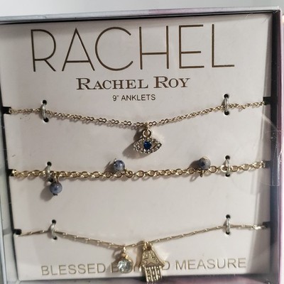 Rachel Rachel Roy ''Blessed Beyond Measure'' Gold-Tone 3-piece 9'' Anklet Set
