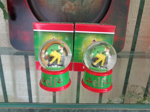 2 New JCPenney Elf Snow Globe 2024 Black Friday Exclusive Collectible 2.5 Inches