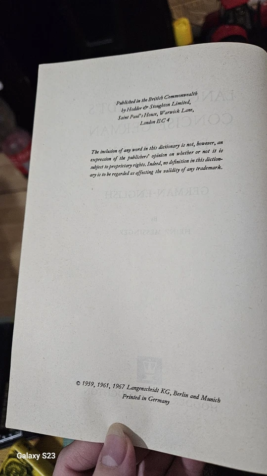 Langenscheidt's Concise German Dictionary German-English By HEINZ MESSINGER - Image 4 of 4