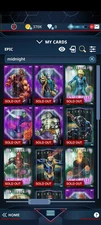 MIDNIGHT 25 BULK OF 23 EPIC DIGITAL CARDS - TOPPS MARVEL COLLECT