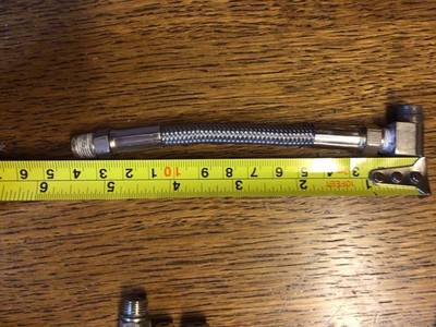 5'' Steel Braided Hose For Paintball Markers Stainless NPT Incl 90 Degree Angle