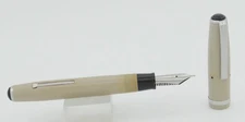 Esterbrook Pastel Taupe Grey & Chrome Fountain Pen - 1950's - 2668 Medium Nib