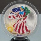 2000 Colorized American Silver Eagle $1  1oz .999 FINE SILVER WITH CASE