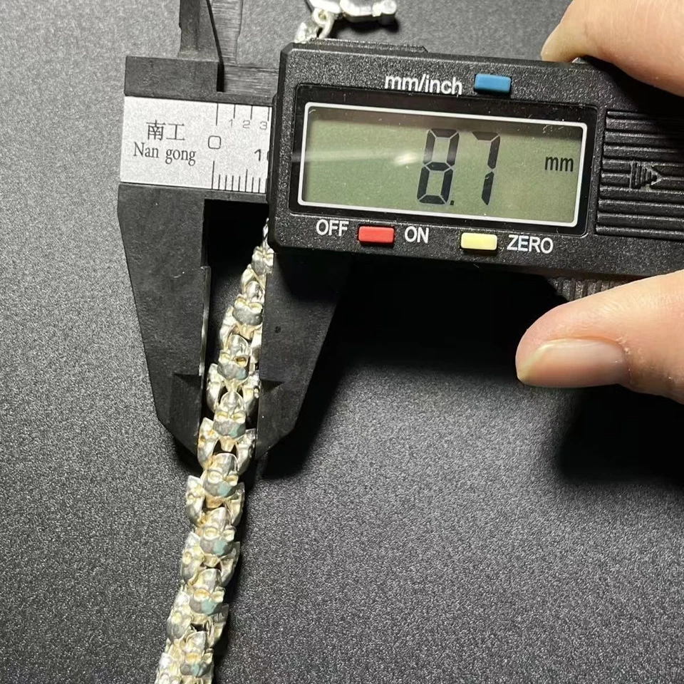 Pulsera china chapada en plata cobre blanco, pulsera de la suerte hombre Foto 2 de 4