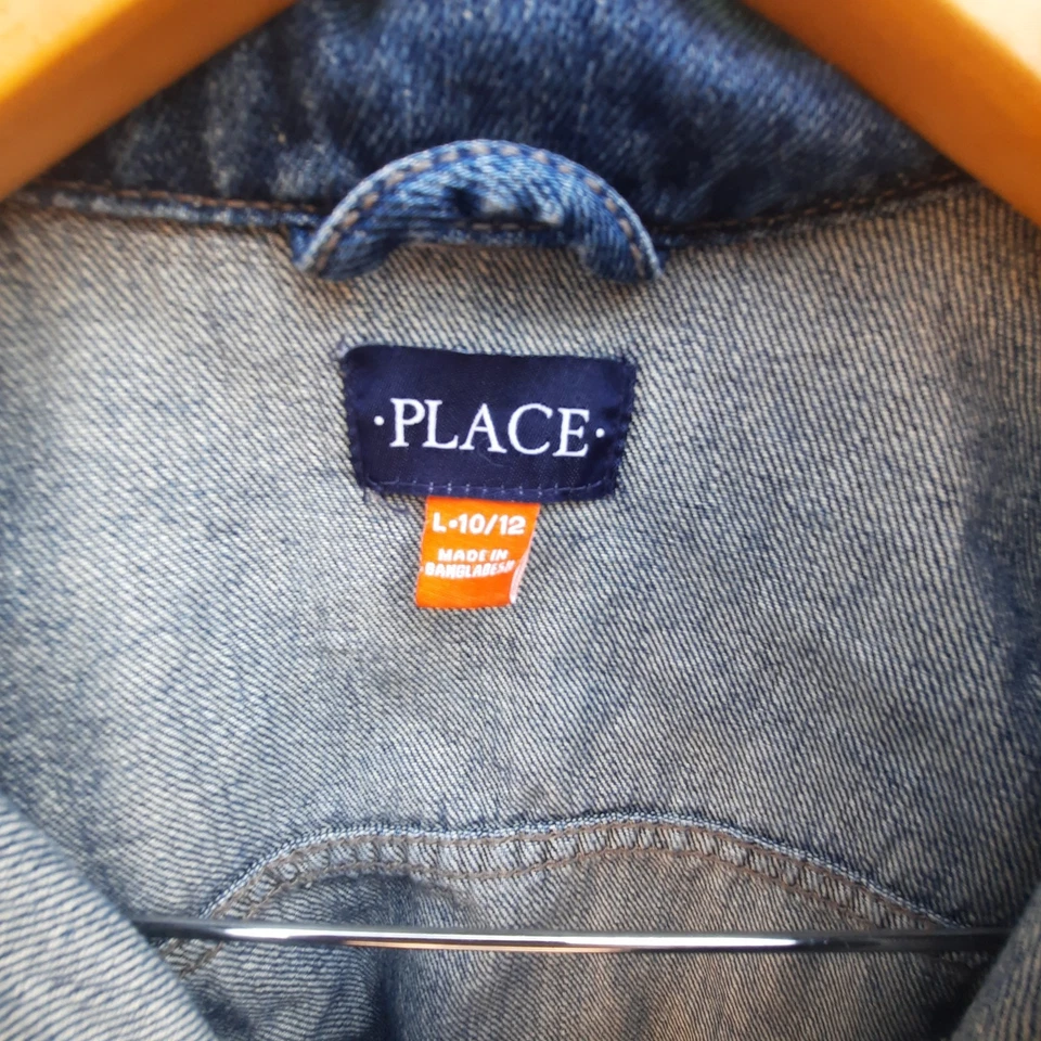 Chaqueta vaquera The Children's Place azul denim manga larga con botones para niño 10-12 Foto 4 de 4