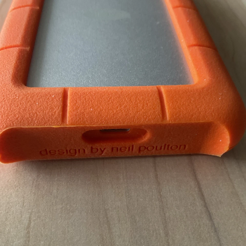 LaCie Rugged USB-C 2TB ext. Festplatte STFR2000800 All-Terrain in silber orange - Bild 2 von 4