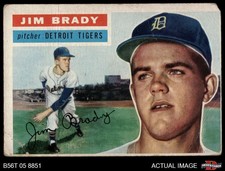 1956 Topps #126 Jim Brady White Back White Sox RARE VARIATION AUTHENTIC