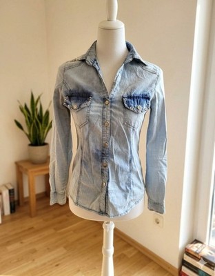Vera & Lucy Jeansbluse Gr. S   blau, Denim, Bluse oder leichte Jacke