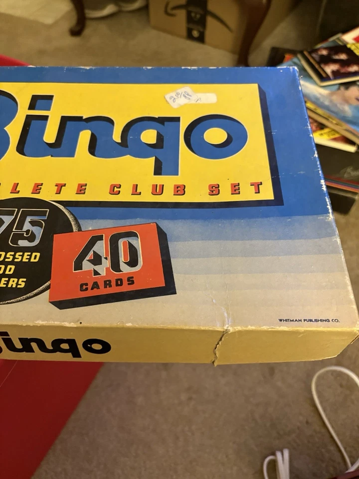 Vintage 1960 Milton Bradley BINGO Game Set Cards and Wooden Numbers - Image 3 of 4