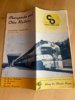 Chesapeake & Ohio Public Timetable effective April 26, 1953