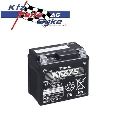 YUASA BATTERIE YTZ7S 6AH 12V AGM MOTORRADBATTERIE EINBAUFERTIG 113x70x105