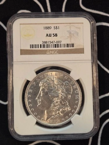 1889-P Morgan Silver Dollar PCGS AU58 Nice