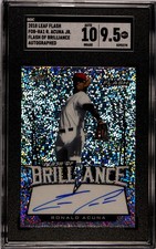 2018 Leaf Flash of Brilliance Ronald Acuna Jr Auto # FOB-RA1 SGC 10/9.5