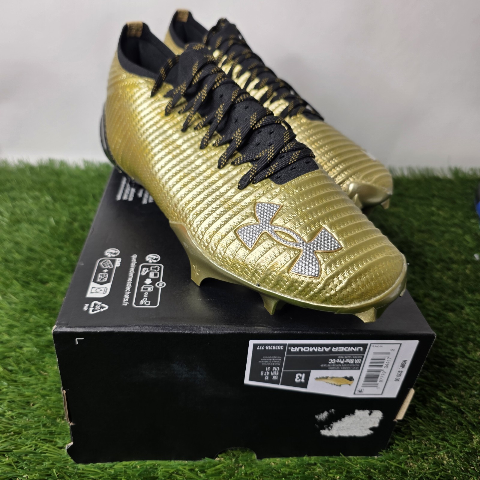 Under Armour Blur Pro Golden Child Football Cleats Mens Size 13 #3028218-777 thumbnail 2