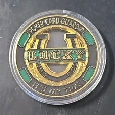 Lucky Horseshoe My Time Poker Card Guard Hand Protector  ( MT.#0229 )
