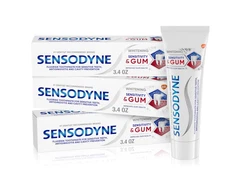 3-Pack Sensodyne Sensitivity & Gum Whitening Toothpaste For Gum Problems, 3.4oz