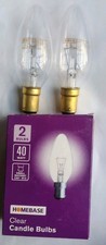 Homebase 2-Pack 40W Clear Candle Bulbs SBC B15d Small Bayonet Cap - Dimmable