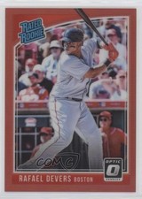 2018 Panini Donruss Optic Rated Rookie Red Prizm 14/99 Rafael Devers #35 1v3