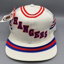Vintage New York Rangers Hat Men White Twins Enterprise NHL Snap Back Cap New
