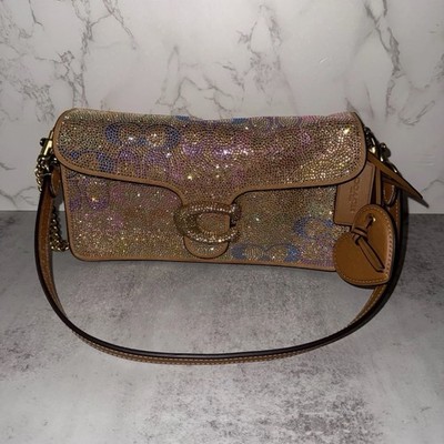 Coach Tabby 26 Signature Crystal  Shoulder Bag Brass/Rainbow Candy CCX14