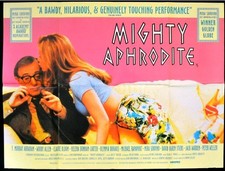 MIGHTY APHRODITE 1996 Woody Allen, Mira Sorvino UK QUAD POSTER
