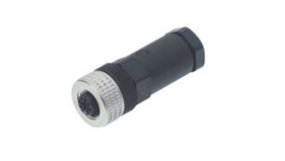 M12-Buchse, gerader 4-poliger Stecker für das Kabel /T2DE