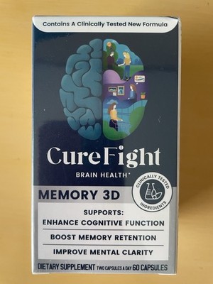 CUREFIGHT Brain Health Memory 3D Dietary Supplement 60 Capsules Mental Clarity 