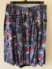 Eclectic Abstract Floral Vintage Knee-Length Skirt Size Lg