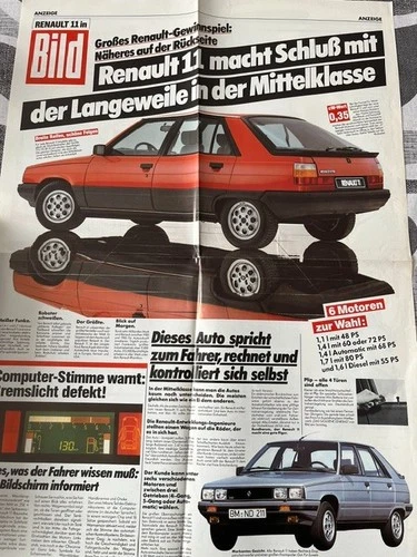 1983 Renault 11 Catalogue / Brochure -