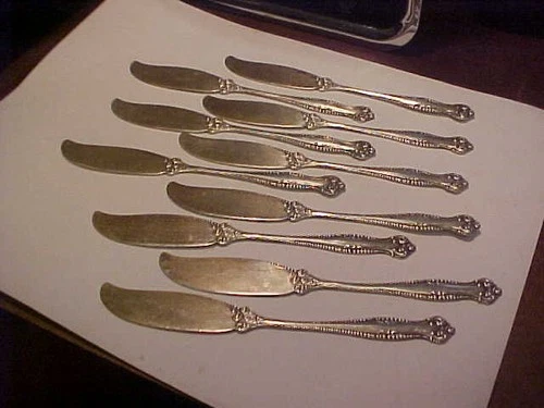 10 Vintage Towle CANTERBURY Sterling 5 1/2" Flat Butter Spreader Paddle 157 Gram
