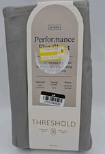 Queen 400 Performance Flat Sheet Classic Gray - Threshold: Cotton