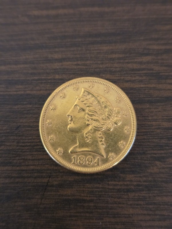 1894 LIBERTY HEAD VAR. 2 $5 GOLD COIN