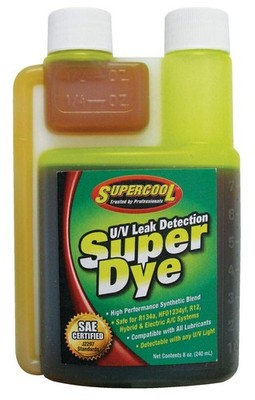 A/C System Dye 8 oz Yellow SAE Certified - Compatible with PAG, PAO, Ester Oils