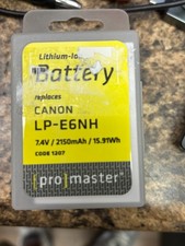 LP-E6NH Battery for Canon EOS 5D II III IV 5DS R Ra R5 R6 6D 7D 60D 70D 80D 90D