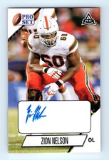Zion Nelson Miami 2021 Pro Set Leaf Sticker Auto RC OL PS-ZN1