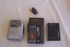 THREE vintage Sony Walkman Radio Cassette Players: WM-F46, WM-FX141, WM-F100III
