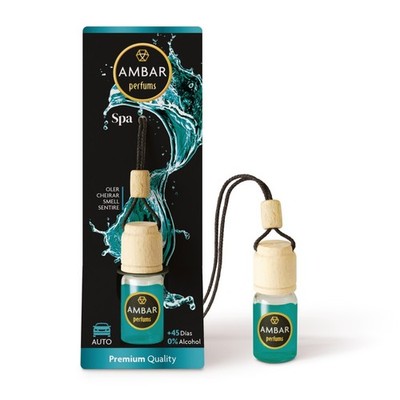   AMBAR PERFUMES 6.5ml Car Deodorant - Natural SPA FRAGRANCE   Alcohol Free
