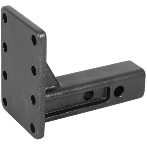 3 Position Pintle Hook Mount for 2" Hitch Receiver, 8" Manganese Steel Shank, 