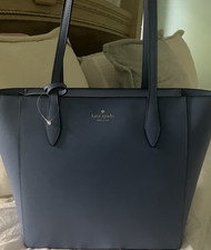 kate spade new york Women s Medium Blue Tote, Logo, Detachable Strap