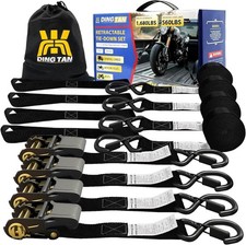 Rhino Usa Retractable Ratchet Straps 4-pack - 1 Inch X 15 Feet 1650lb Break
