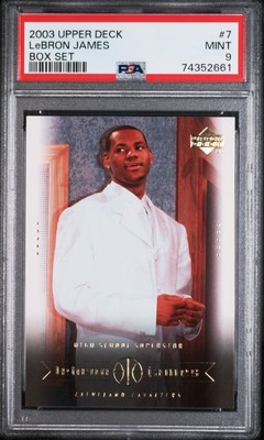 その他 2003 UD Lebron james RC PSA 9 2003 Upper Deck LeBron James Box Set #7 PSA 9 Mint Cleveland