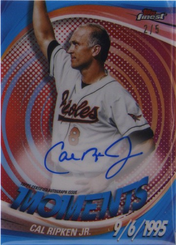 2025 Topps Finest Cal Ripken Jr. #FMA-CR Moments Orange Refractor 